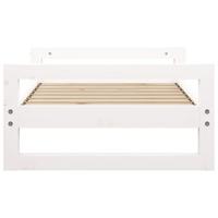 VidaXL Hondenmand 75,5x55,5x28 cm massief grenenhout wit - thumbnail