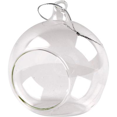 Creativ Company Glas ornament met opening, d 8 cm, 6 stuk/ 1 doos