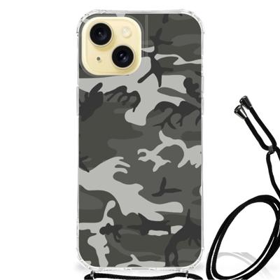 Apple iPhone 15 Doorzichtige Silicone Hoesje Army Light Apple iPhone 15 Doorzichtige Silicone Hoesje Army Light