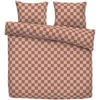 Dekbedovertrek Toledo - terra/roze - 200x220 cm - Leen Bakker - thumbnail