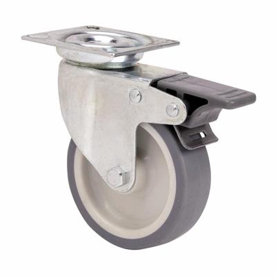 Rueda Ruedas Alex Grijs Rubber Poliamix 60 Kg draaibaar