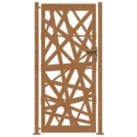 Poort met lichtontwerp 105x205 cm weervast staal - thumbnail