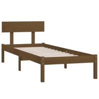 Bedframe massief grenenhout honingbruin 90x190 cm UK Single - thumbnail