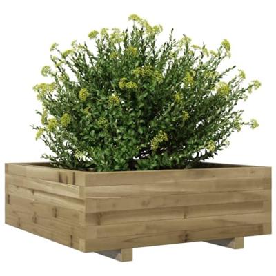 VidaXL Plantenbak 70x70x26,5 cm geïmpregneerd grenenhout