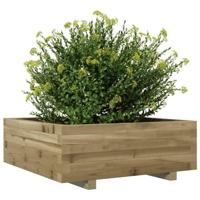 VidaXL Plantenbak 70x70x26,5 cm geïmpregneerd grenenhout - thumbnail