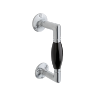 De Oude Deurklink Handgreep klein ronde rozetten - mat nikkel - thumbnail