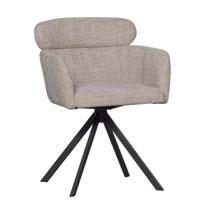 WOOOD Draaibare Eetkamerstoel 'Fenne' Geweven, kleur Naturel - thumbnail