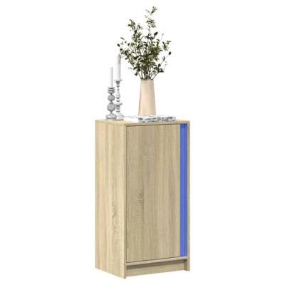 Dressoir met LED 42,5x34x85 cm bewerkt hout sonoma eikenkleurig Dressoir met LED 42,5x34x85 cm bewerkt hout sonoma eikenkleurig