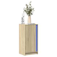 Dressoir met LED 42,5x34x85 cm bewerkt hout sonoma eikenkleurig - thumbnail
