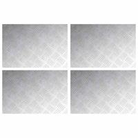 VidaXL Trap tread rechthoekig 4 pcs zilver 60 x 40 cm aluminium - thumbnail