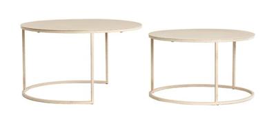 Salontafel Sadar Set van 2 Zand 65X38+75X42 Cm