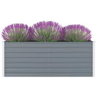 VidaXL Plantenbak verhoogd 160x80x45 cm gegalvaniseerd staal grijs - thumbnail