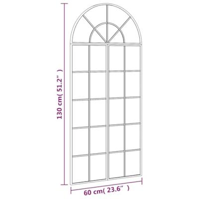 VidaXL Wandspiegel boog 60x130 cm ijzer zwart VidaXL Wandspiegel boog 60x130 cm ijzer zwart