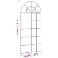 VidaXL Wandspiegel boog 60x130 cm ijzer zwart - thumbnail