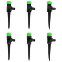 VidaXL Sproeiers 6 st 3x6x19,5 cm abs en pp groen en zwart - thumbnail