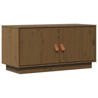 Tv-meubel 80x34x40 cm massief grenenhout honingbruin - thumbnail
