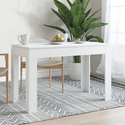 Eettafel 120x60x76 cm spaanplaat wit
