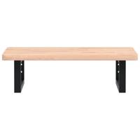 Badkamer wandschap staal en massief beukenhout - thumbnail