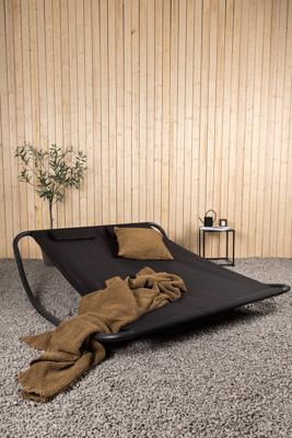 Nohr Schommel Ligbed 'Feleshia' 2-persoons, kleur Zwart Nohr Schommel Ligbed 'Feleshia' 2-persoons, kleur Zwart