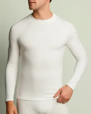 Heren thermo shirt Lange mouw - Warm ondershirt met ronde hoge hals mannen