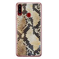 Samsung Galaxy A20s siliconen hoesje - Golden snake - thumbnail