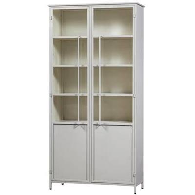 WOOOD Vitrinekast 'Exhibit' 200 x 99cm, kleur Zand WOOOD Vitrinekast 'Exhibit' 200 x 99cm, kleur Zand