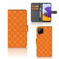 Samsung Galaxy A22 4G | M22 | Telefoon Hoesje | Batik Oranje - thumbnail
