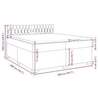Boxspring met matras fluweel donkergroen 200x200 cm - thumbnail