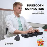 Perixx PERIMICE-804 Ergonomische muis Bluetooth Optisch Zwart 6 Toetsen 1600 dpi Ergonomisch - thumbnail