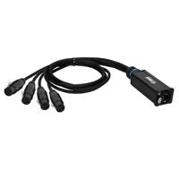 Adam Hall 4 Star Catbox XF3 audio & DMX adapter 4x 3p XLR female naar CAT6A - thumbnail