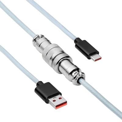 Akyga USB-kabel USB 2.0 USB-C stekker, USB-A stekker 3.00 m Wit AK-USB-48