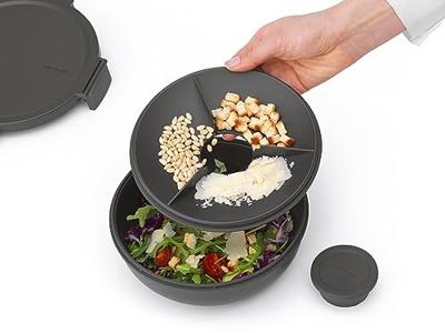 Brabantia Make & Take saladebak 1,3 liter kunststof dark grey - thumbnail