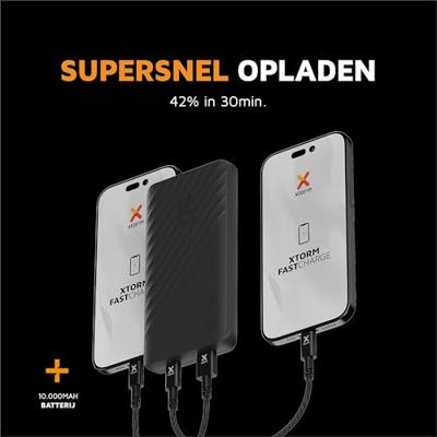 Xtorm Go2 Power Pack 10000 mAh Powerbank Zwart