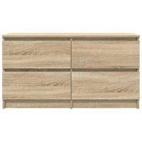 Tv-meubel 100x35x54 cm bewerkt hout sonoma eikenkleurig - thumbnail