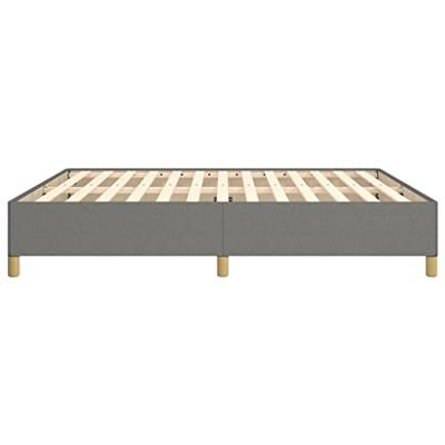 Bedframe zonder matras stof donkergrijs 180x200 cm