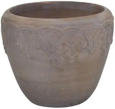 Mega Collections Bloempot Mystic Swirl - Ø30 x H26 - Bruin