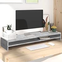 VidaXL Monitorstandaard 100x24x13 cm bewerkt hout betongrijs - thumbnail