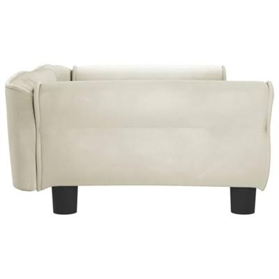 VidaXL Hondenmand 95x55x30 cm fluweel crèmekleurig
