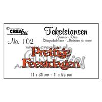 Crealies • snijmal nederlandse tekst no.102 "prettige feestdagen" - thumbnail