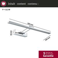 Paulmann Beam Sixty 99890 LED-schilderijlamp 11 W Warmwit Chroom - thumbnail