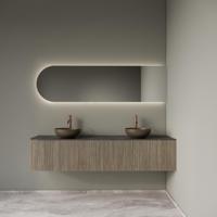 Badkamermeubelset Gliss Design Alluro 180 cm Rechts Corn Silk - thumbnail