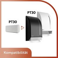 Handdoek blacksatino pt30 original 2laags wit - thumbnail