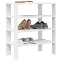 VidaXL Schoenenrek 61x32x70 cm bewerkt hout wit - thumbnail