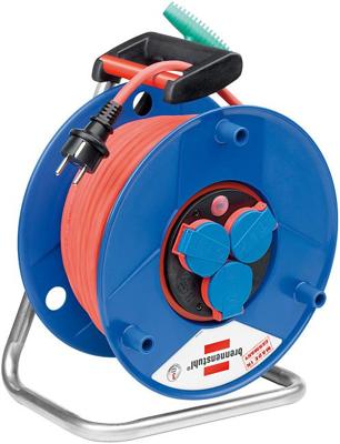 Brennenstuhl 1318930 Kabelhaspel 40.00 m Zwart Randaarde rubberen stekker
