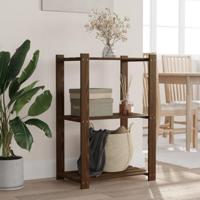 VidaXL Opbergrek 3-laags 60x38x90 cm massief grenenhout bruin - thumbnail
