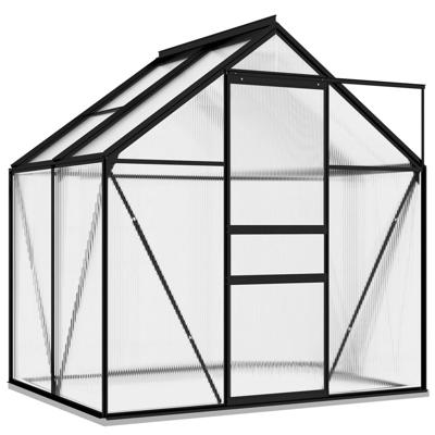 VidaXL Tuinkas 2,47 m³ aluminium antracietkleurig