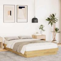 Bedframe zonder matras 120x200 cm massief hout eiken - thumbnail