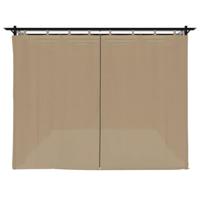 Prieel met gordijnen 6x3 m staal taupe - thumbnail