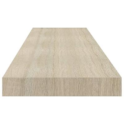 Wandschap zwevend 90x23,5x3,8 cm MDF eikenkleurig - thumbnail
