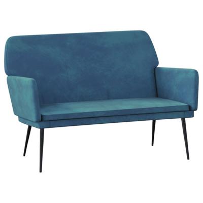 Bankje 108x79x79 cm fluweel blauw